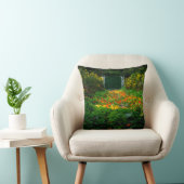 秋にフランスのジヴェルニーにあるモネズガーデン クッション (椅子)