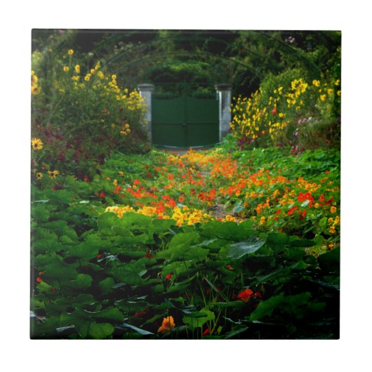 秋にフランスのジヴェルニーにあるモネズガーデン タイル (正面)