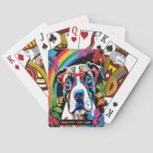 秋にレインボー犬モノグラム子供たちオールドメイドゲーム トランプ (裏面)