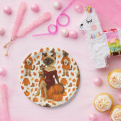 秋に優しい秋パーティーのための猫好き ペーパープレート (パーティー)