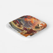 秋に優しい秋パーティーのための猫好き ペーパープレート (傾斜あり)