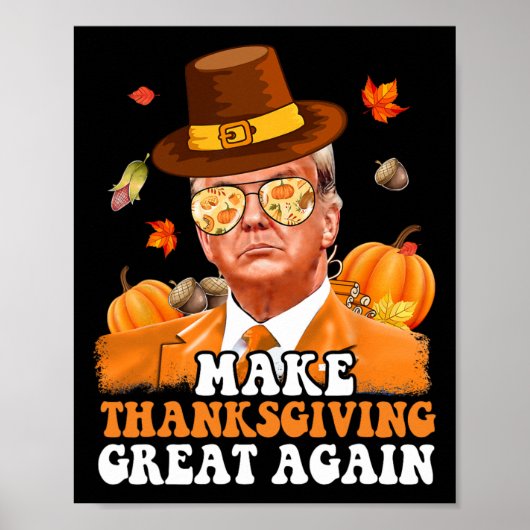 秋に再び感謝素晴らしの紅葉をする ポスター (正面)