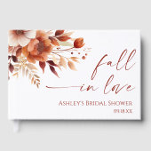 秋に恋して ラスティ バーガンディー フラワーブライダルシャワー ゲストブック (正面)