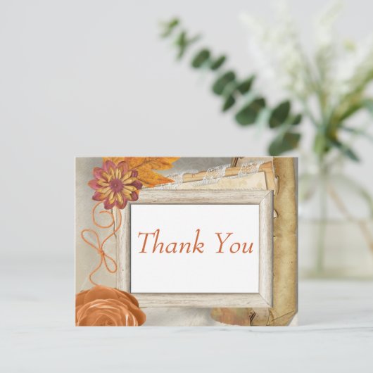 秋に感謝 ポストカード (スタンド正面)