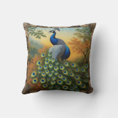 秋に羽を出すクジャク クッション (裏面)