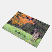 秋に迎える鹿 ドアマット (アングル)