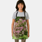 秋のあじさい開花ウィズゴールデンホスタ葉ズ エプロン (インサイチュ)