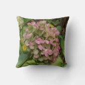 秋のあじさい開花ウィズゴールデンホスタ葉ズ クッション (裏面)