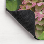 秋のあじさい開花ウィズゴールデンホスタ葉ズ マウスパッド (コーナー)