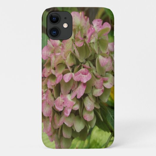 秋のあじさい開花ウィズゴールデンホスタ葉ズ Case-Mate iPhoneケース (裏面)