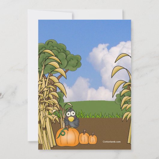 秋のおもしろいの招待状 招待状 (裏面)