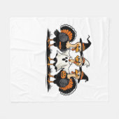 秋のお洒落パッチワークパンプキンコージー秋フロア フリースブランケット (正面(横))