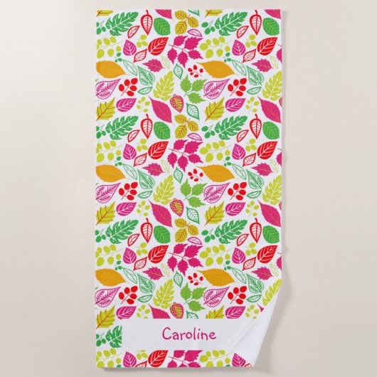 秋のお洒落ビーチタオル ビーチタオル (正面)