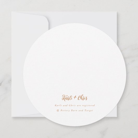 秋のお洒落フローラブーケブライダルシャワー 招待状 (裏面)