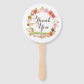 秋のお洒落フローラリースサンキューファン ハンドファン (正面)