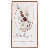 秋のお洒落フローラ結婚式の引き出物 スモールペーパーバッグ (正面)