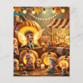 秋のお洒落妖精の市場スクラップブック紙 (裏面)