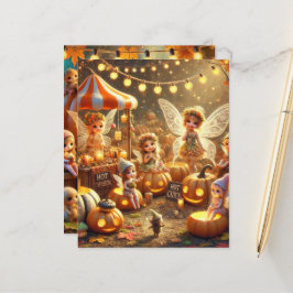 秋のお洒落妖精の市場スクラップブック紙