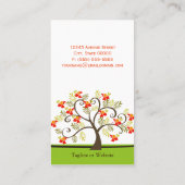 秋のお洒落渦巻き木 – ユニークとスタイリッシュ 名刺 (裏面)