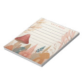 秋のお洒落秋きのこパーソナライズされた ノートパッド (回転)