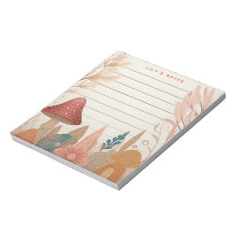 秋のお洒落秋きのこパーソナライズされた ノートパッド