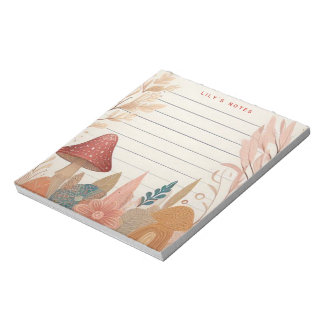 秋のお洒落秋きのこパーソナライズされた ノートパッド