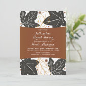 秋のお洒落紅葉アコーンブライダルシャワー 招待状 (スタンド正面)