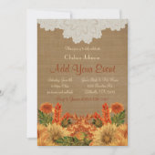 秋のお祝いのパーティの招待状のテンプレート 招待状 (正面)