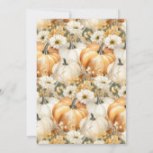 秋のお祝い感謝祭ディナー 招待状 (裏面)