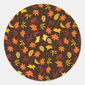 秋のお祝い ラウンドシール (正面)