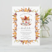 秋のお茶のブライダルシャワーの招待状 招待状 (スタンド正面)