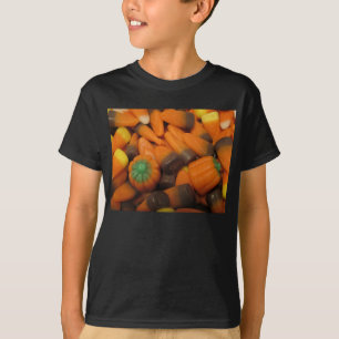 秋のお菓子コーンキッズダークTシャツ Tシャツ