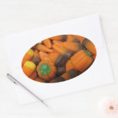 秋のお菓子コーンステッカー – 20セット 楕円形シール (封筒)