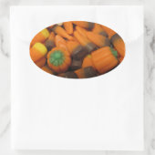 秋のお菓子コーンステッカー – 20セット 楕円形シール (バッグ)