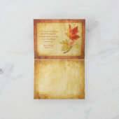 秋のかえでは結婚式のサンキューカードを去ります サンキューカード (内部)