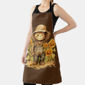 秋のかかしとヒマワリ エプロン (インサイチュ)