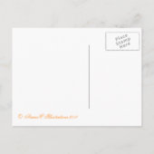 秋のかかしの白い子供の郵便はがき ポストカード (裏面)