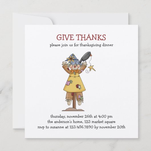 秋のかかし·かかし 招待状 (正面)