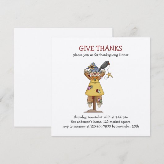 秋のかかし·かかし 招待状 (正面/裏面)