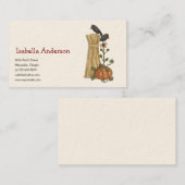 秋のかかし · カラス及びカボチャ 名刺 (正面/裏面)