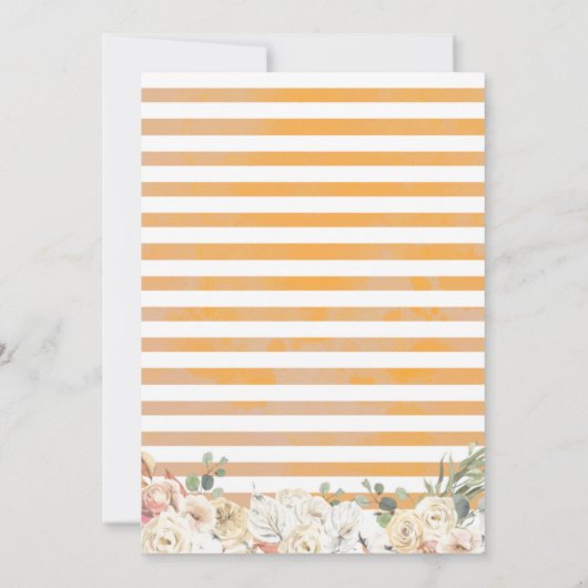 秋のかぼちゃが恋に落ちる赤ちゃんシャワー 招待状 (裏面)