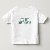 秋のかぼちゃと落ち葉の誕生日の男の子または女の子 トドラーTシャツ (裏面)