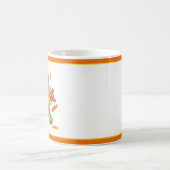 秋のかぼちゃフクロウとカエル コーヒーマグカップ (中央)