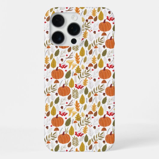 秋のかぼちゃ模様 iPhoneケース (裏面)