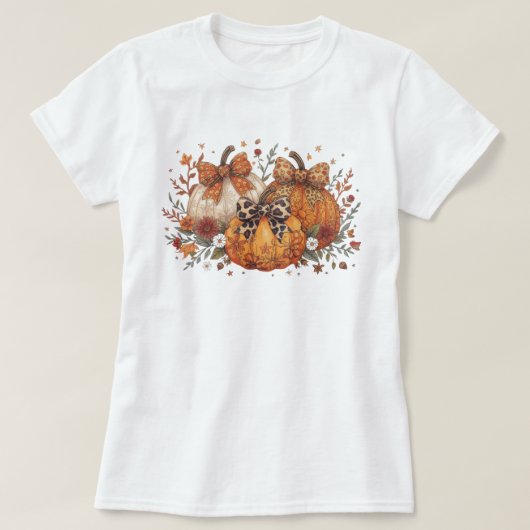 秋のかぼちゃ Tシャツ (デザイン正面)