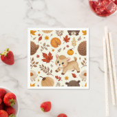 秋のかわいいベビー鹿 スタンダードカクテルナプキン (インサイチュ)