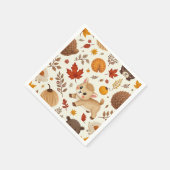 秋のかわいいベビー鹿 スタンダードカクテルナプキン (角)