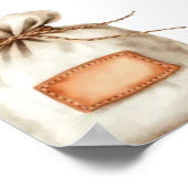 秋のかわいこちゃんパイベーキングベビーシャワーウェルカムサイン ポスター (角)