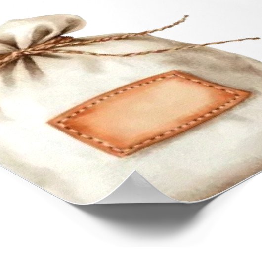 秋のかわいこちゃんパイベーキングベビーシャワーウェルカムサイン ポスター (角)