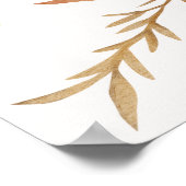 秋のかわいらしかぼちゃのブライダルシャワーウェルカムサイン ポスター (角)